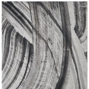 3' X 5' Gray and Ivory Abstract Area Rug