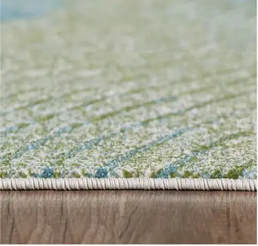 10' X 13' Blue Beige Abstract Waves Modern Area Rug