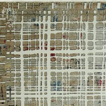8' X 11' Ivory Abstract Area Rug