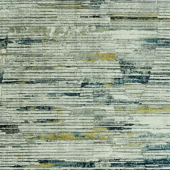 4' X 6' Ivory And Blue Abstract Area Rug