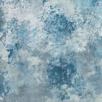 5' X 8' Blue Abstract Area Rug
