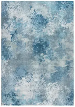 8' X 10' Blue Abstract Area Rug