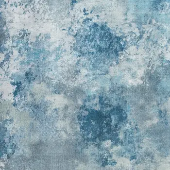 8' X 10' Blue Abstract Area Rug