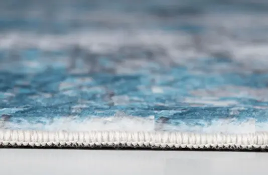 5' X 8' Blue Gray Abstract Cuboid Modern Area Rug