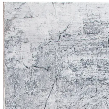 8' Gray Abstract Runner Rug