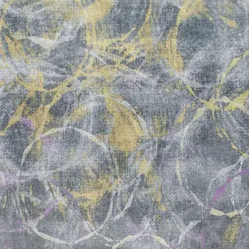 5' X 8' Gray Abstract Area Rug