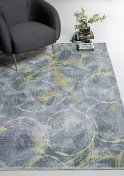 8' X 10' Gray Abstract Area Rug