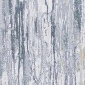 8' Gray Abstract Runner Rug