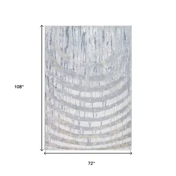 6' X 9' Gray Abstract Area Rug