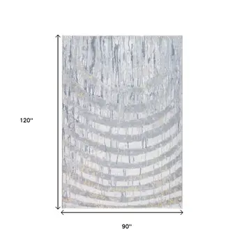 8' X 10' Gray Abstract Area Rug