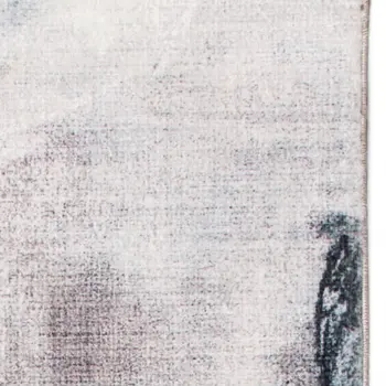 8' Sand Abstract Runner Rug