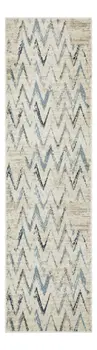 8' Ivory Chevron Runner Rug