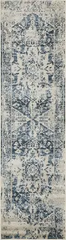 8' Ivory Oriental Runner Rug