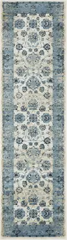 8' Ivory Oriental Runner Rug