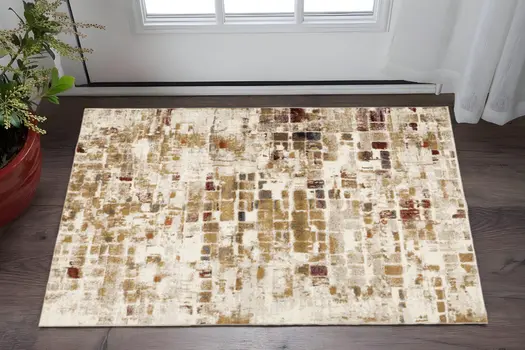 3' X 5' Natural Abstract Area Rug