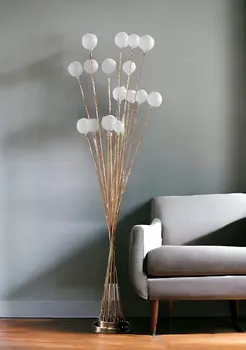 62" Yellow 16 LED Novelty Floor Lamp With White