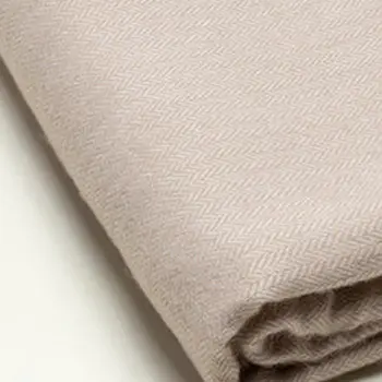 50" X 60" Light Brown Woven Herringbone Plush Throw Blanket with Tassels