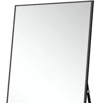 71" Black Metal Framed Leaning or Hanging Full Length Mirror