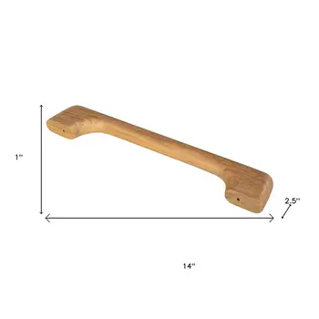 14" Traditional Solid Teak Towel Bar