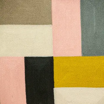 20" Mustard Yellow and Black Cotton Throw Pillow