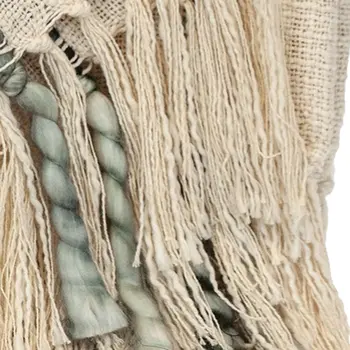 Olive and Beige Textured Woven Handloom Throw