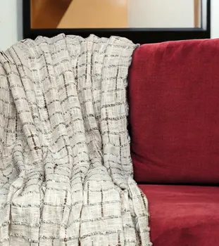 Olive and Beige Textured Woven Handloom Throw