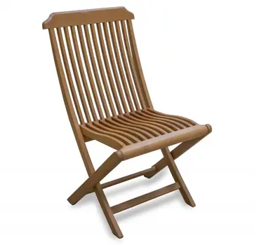 24" Brown Solid Wood Indoor Outdoor Deck Chair