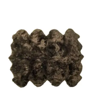 6' X 6' Chocolate Wool Shag Handmade Area Rug