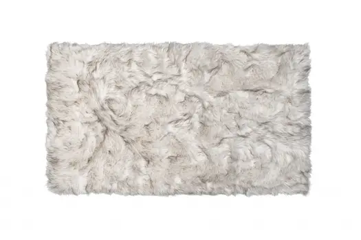 3' X 5' Chocolate Faux Fur Ombre Non Skid Area Rug
