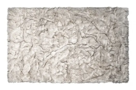 5' X 8' Chocolate Faux Fur Ombre Non Skid Area Rug