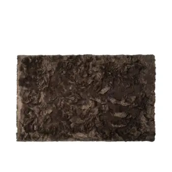 5' X 8' Chocolate Faux Fur Non Skid Area Rug