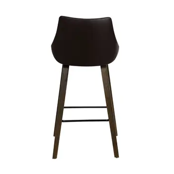 26" Brown Iron Counter Height Bar Chair