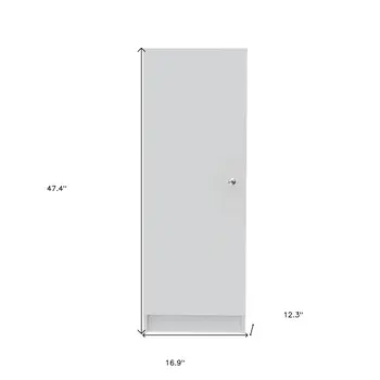 47" White Wood Pantry Or Storage Closet