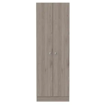 71" Light Gray Wood Pantry Or Storage Closet