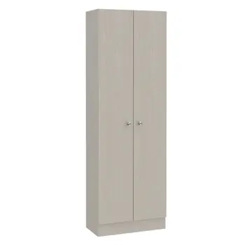 71" Light Gray Wood Pantry Or Storage Closet