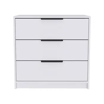 28" White Three Drawer Standard Chest