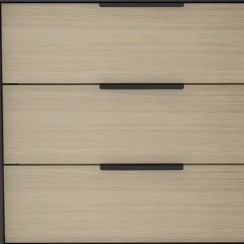 28" Brown And Black Three Drawer Dresser