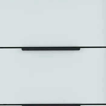 18" Brown And White Five Drawer Chest