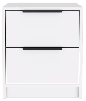 19" Wood Two Drawer Nightstand