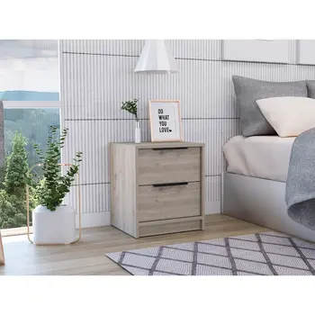 19" Wood One Drawer Nightstand