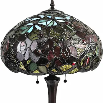 24" Dark Brown Metal Two Light Candlestick Table Lamp With Red Dome Shade