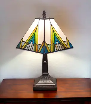 15" Dark Brown Metal Candlestick Table Lamp With Beige Shade