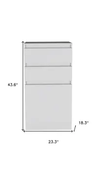 23" White Two Drawer Standard Chest