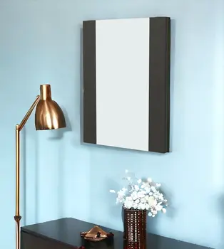 24" Black Wood Framed Bathroom Vanity Mirror