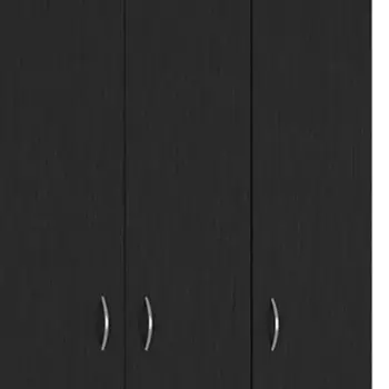 71" Black Manufactured Wood Two Drawer Combo Dresser