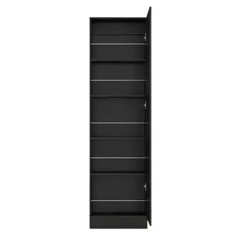 Black Ten Pair Shoe Rack