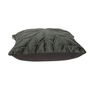 20" Gray Cotton Blend Throw Pillow