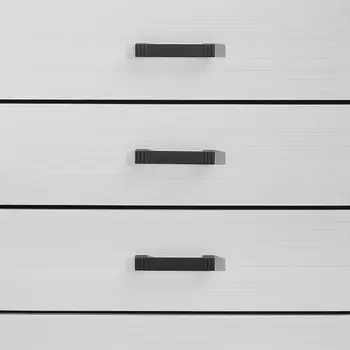 31" White Wood Five Drawer Standard Chest
