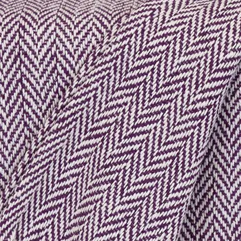 50" X 60" Purple and Ivory Woven Cotton Chevron Throw Blanket with Tassels