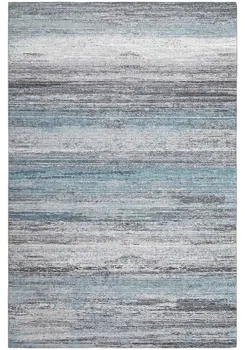 4' X 6' Turquoise and Gray Abstract Stain Resistant Area Rug